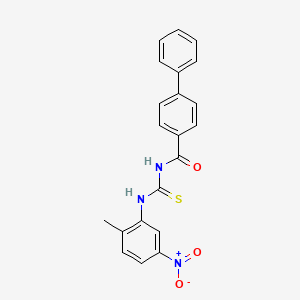 N-{[(2-methyl-5-nitrophenyl)amino]carbonothioyl}-4-biphenylcarboxamide