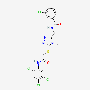 3-chloro-N-{[4-methyl-5-({2-oxo-2-[(2,4,5-trichlorophenyl)amino]ethyl}sulfanyl)-4H-1,2,4-triazol-3-yl]methyl}benzamide