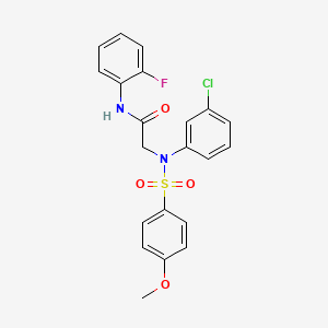 N~2~-(3-chlorophenyl)-N~1~-(2-fluorophenyl)-N~2~-[(4-methoxyphenyl)sulfonyl]glycinamide