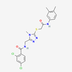 2,4-dichloro-N-{[5-({2-[(3,4-dimethylphenyl)amino]-2-oxoethyl}sulfanyl)-4-methyl-4H-1,2,4-triazol-3-yl]methyl}benzamide