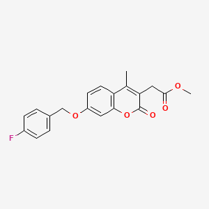 methyl {7-[(4-fluorobenzyl)oxy]-4-methyl-2-oxo-2H-chromen-3-yl}acetate