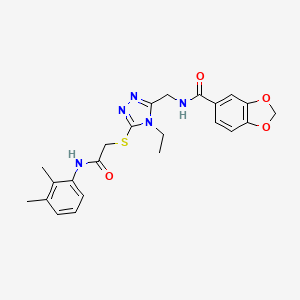 N-{[5-({2-[(2,3-dimethylphenyl)amino]-2-oxoethyl}sulfanyl)-4-ethyl-4H-1,2,4-triazol-3-yl]methyl}-1,3-benzodioxole-5-carboxamide