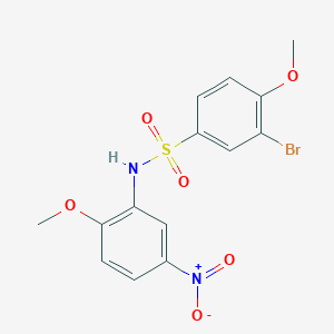 3-bromo-4-methoxy-N-(2-methoxy-5-nitrophenyl)benzenesulfonamide