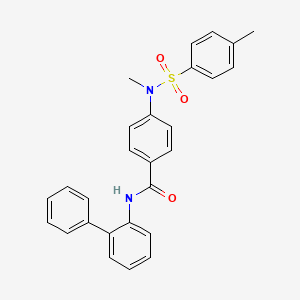 molecular formula C27H24N2O3S B3517379 N-2-biphenylyl-4-{methyl[(4-methylphenyl)sulfonyl]amino}benzamide 