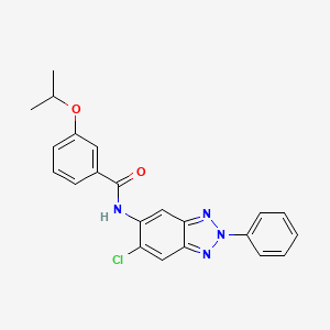 molecular formula C22H19ClN4O2 B3517391 N-(6-chloro-2-phenyl-2H-1,2,3-benzotriazol-5-yl)-3-isopropoxybenzamide 