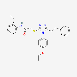 2-{[4-(4-ethoxyphenyl)-5-(2-phenylethyl)-4H-1,2,4-triazol-3-yl]thio}-N-(2-ethylphenyl)acetamide