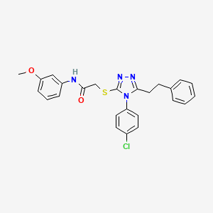 2-{[4-(4-chlorophenyl)-5-(2-phenylethyl)-4H-1,2,4-triazol-3-yl]thio}-N-(3-methoxyphenyl)acetamide