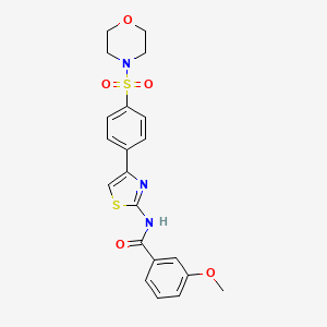 molecular formula C21H21N3O5S2 B3517429 3-methoxy-N-{4-[4-(4-morpholinylsulfonyl)phenyl]-1,3-thiazol-2-yl}benzamide 