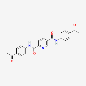 molecular formula C23H19N3O4 B3517448 N,N'-bis(4-acetylphenyl)-2,5-pyridinedicarboxamide 