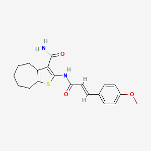 2-{[3-(4-methoxyphenyl)acryloyl]amino}-5,6,7,8-tetrahydro-4H-cyclohepta[b]thiophene-3-carboxamide