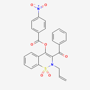 2-allyl-3-benzoyl-1,1-dioxido-2H-1,2-benzothiazin-4-yl 4-nitrobenzoate