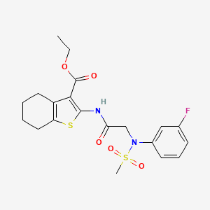 molecular formula C20H23FN2O5S2 B3517511 ethyl 2-{[N-(3-fluorophenyl)-N-(methylsulfonyl)glycyl]amino}-4,5,6,7-tetrahydro-1-benzothiophene-3-carboxylate 