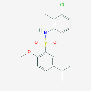 (3-Chloro-2-methylphenyl){[2-methoxy-5-(methylethyl)phenyl]sulfonyl}amine