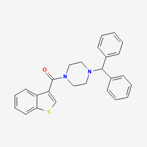 (4-BENZHYDRYLPIPERAZINO)(1-BENZOTHIOPHEN-3-YL)METHANONE