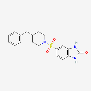 molecular formula C19H21N3O3S B3517527 5-[(4-benzyl-1-piperidinyl)sulfonyl]-1,3-dihydro-2H-benzimidazol-2-one 