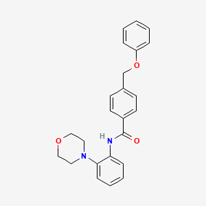 molecular formula C24H24N2O3 B3517548 N-[2-(4-morpholinyl)phenyl]-4-(phenoxymethyl)benzamide 