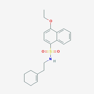 molecular formula C20H25NO3S B3517556 N-[2-(1-cyclohexen-1-yl)ethyl]-4-ethoxy-1-naphthalenesulfonamide 