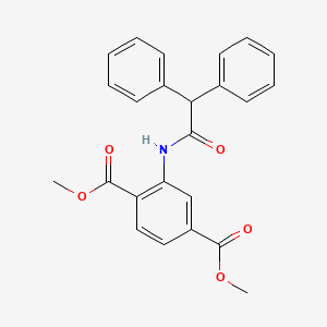 molecular formula C24H21NO5 B3517577 DIMETHYL 2-[(2,2-DIPHENYLACETYL)AMINO]TEREPHTHALATE 