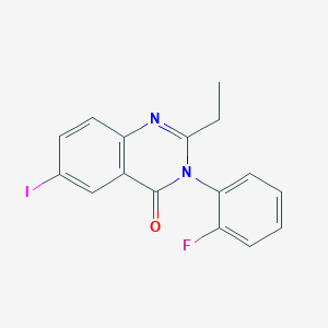 2-ethyl-3-(2-fluorophenyl)-6-iodo-4(3H)-quinazolinone