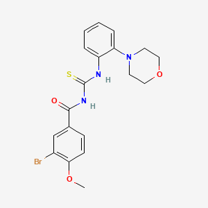 3-bromo-4-methoxy-N-({[2-(4-morpholinyl)phenyl]amino}carbonothioyl)benzamide