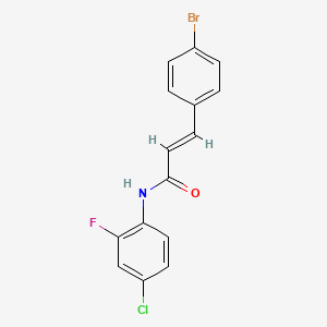 molecular formula C15H10BrClFNO B3517612 (2E)-3-(4-bromophenyl)-N-(4-chloro-2-fluorophenyl)prop-2-enamide 