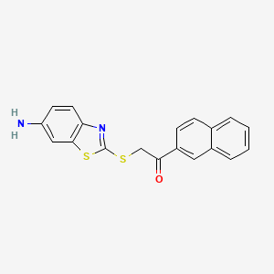 2-[(6-Amino-1,3-benzothiazol-2-yl)sulfanyl]-1-(naphthalen-2-yl)ethanone