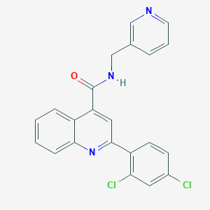 2-(2,4-dichlorophenyl)-N-(pyridin-3-ylmethyl)quinoline-4-carboxamide