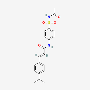 molecular formula C20H22N2O4S B3517684 N-{4-[(acetylamino)sulfonyl]phenyl}-3-(4-isopropylphenyl)acrylamide 