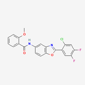 N-[2-(2-chloro-4,5-difluorophenyl)-1,3-benzoxazol-5-yl]-2-methoxybenzamide