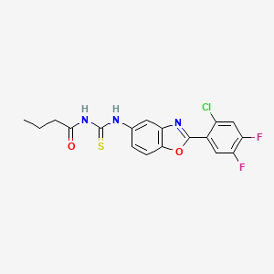 N-({[2-(2-chloro-4,5-difluorophenyl)-1,3-benzoxazol-5-yl]amino}carbonothioyl)butanamide