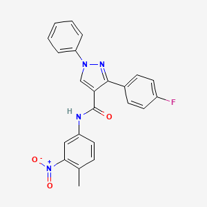 3-(4-fluorophenyl)-N-(4-methyl-3-nitrophenyl)-1-phenylpyrazole-4-carboxamide