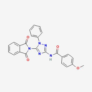 N-[5-(1,3-dioxo-1,3-dihydro-2H-isoindol-2-yl)-1-phenyl-1H-1,2,4-triazol-3-yl]-4-methoxybenzamide