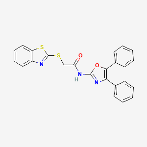 2-(1,3-benzothiazol-2-ylsulfanyl)-N-(4,5-diphenyl-1,3-oxazol-2-yl)acetamide