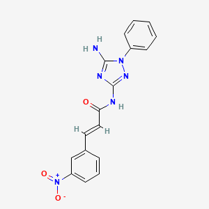 (2E)-N-(5-amino-1-phenyl-1H-1,2,4-triazol-3-yl)-3-(3-nitrophenyl)prop-2-enamide