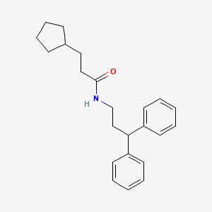 3-cyclopentyl-N-(3,3-diphenylpropyl)propanamide