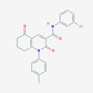 N-(3-chlorophenyl)-1-(4-methylphenyl)-2,5-dioxo-1,2,5,6,7,8-hexahydroquinoline-3-carboxamide