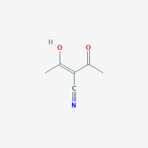 molecular formula C6H7NO2 B035178 (Z)-2-Acetyl-3-hydroxybut-2-enenitrile CAS No. 110788-68-6