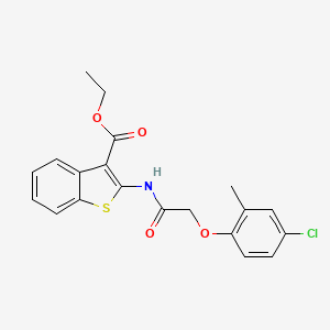 ETHYL 2-[2-(4-CHLORO-2-METHYLPHENOXY)ACETAMIDO]-1-BENZOTHIOPHENE-3-CARBOXYLATE