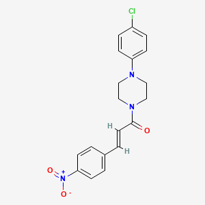 1-(4-chlorophenyl)-4-[3-(4-nitrophenyl)acryloyl]piperazine