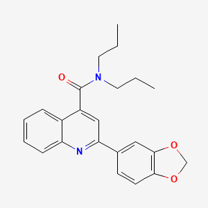 2-(1,3-benzodioxol-5-yl)-N,N-dipropyl-4-quinolinecarboxamide