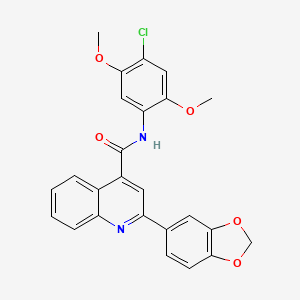 2-(1,3-benzodioxol-5-yl)-N-(4-chloro-2,5-dimethoxyphenyl)-4-quinolinecarboxamide