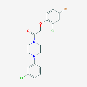 1-[(4-bromo-2-chlorophenoxy)acetyl]-4-(3-chlorophenyl)piperazine