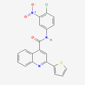 N-(4-chloro-3-nitrophenyl)-2-(2-thienyl)-4-quinolinecarboxamide