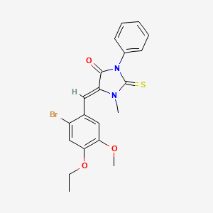 5-(2-bromo-4-ethoxy-5-methoxybenzylidene)-1-methyl-3-phenyl-2-thioxo-4-imidazolidinone