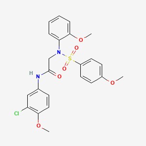 molecular formula C23H23ClN2O6S B3517898 N~1~-(3-chloro-4-methoxyphenyl)-N~2~-(2-methoxyphenyl)-N~2~-[(4-methoxyphenyl)sulfonyl]glycinamide 