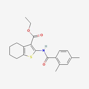 molecular formula C20H23NO3S B3517900 ethyl 2-[(2,4-dimethylbenzoyl)amino]-4,5,6,7-tetrahydro-1-benzothiophene-3-carboxylate 