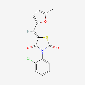 3-(2-chlorophenyl)-5-[(5-methyl-2-furyl)methylene]-1,3-thiazolidine-2,4-dione