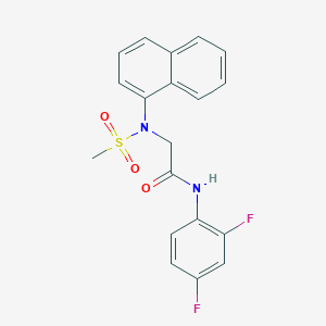 molecular formula C19H16F2N2O3S B3517906 N~1~-(2,4-difluorophenyl)-N~2~-(methylsulfonyl)-N~2~-1-naphthylglycinamide 