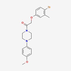 molecular formula C20H23BrN2O3 B3517910 1-[(4-bromo-3-methylphenoxy)acetyl]-4-(4-methoxyphenyl)piperazine 