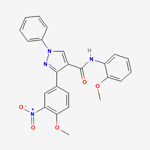 3-(4-methoxy-3-nitrophenyl)-N-(2-methoxyphenyl)-1-phenylpyrazole-4-carboxamide